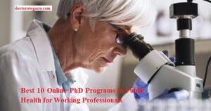 Best 10 Online PhD Programs in Public Health for Working Professionals Online PhD Programs in Public Health