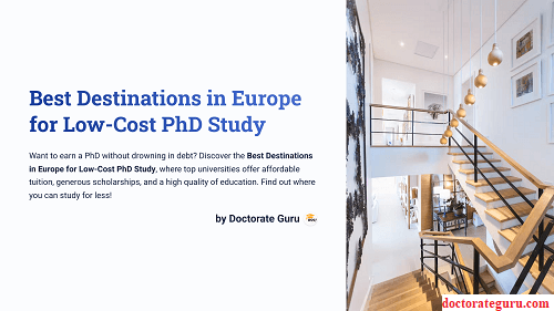 Best Destinations in Europe for Low-Cost PhD Study Best Destinations in Europe for Low-Cost PhD Study