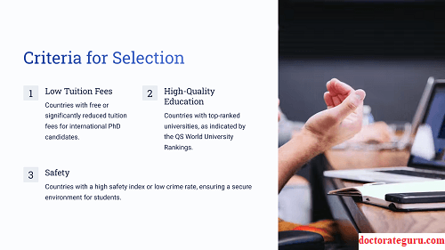Best Destinations in Europe for Low-Cost PhD Study Best Destinations in Europe for Low-Cost PhD Study - Criteria-for-Selection