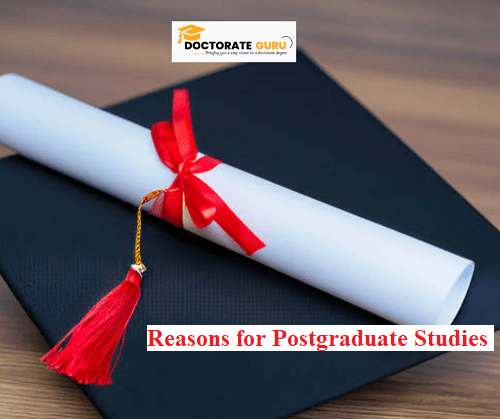 Reasons For Postgraduate Studies Reasons for Postgraduate Studies