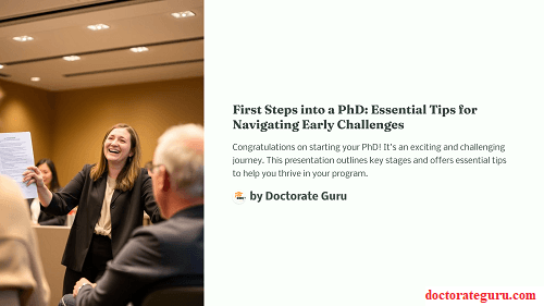 First Steps into a PhD: Essential Tips for Navigating Early Challenges in PhD First Steps into a PhD: Essential Tips for Navigating Early Challenges