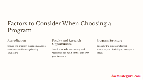 Best Online PhD Programs in Computer Science for Busy Professionals Factors-to-Consider-When-Choosing-a-Program